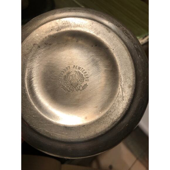 Vintage Pewter Bundle One Woodbury Porringer Bowl One Pewter by Pool Candy Bowl - Picture 3 of 5
